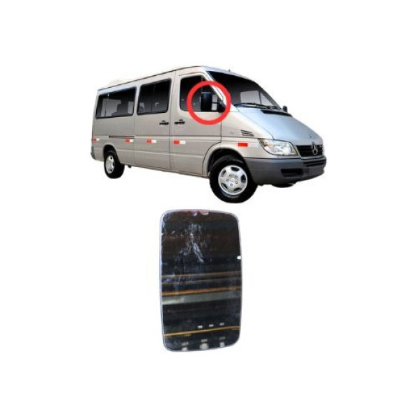 Lente Espelho Do Retrovisor Lado Dir. Mercedes Benz Sprinter