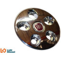 Calota Centro Roda Prata Fiat Ducato Aro 16 Com Emblema