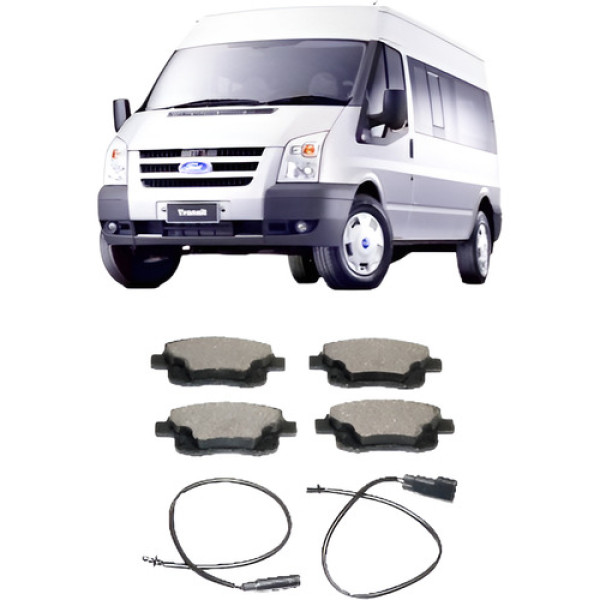 Jogo Pastilha Do Disco De Freio Traseiro Transit 2008 A 2013